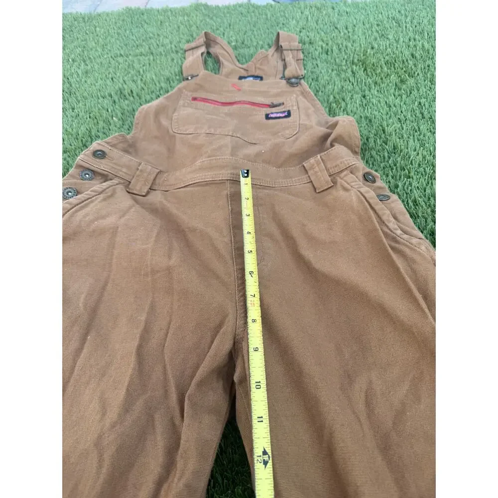 Dickies Brown Duck Canvas Bib Overalls Mens Small Workwear Utility P373916